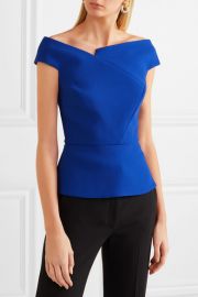 Roland Mouret   Elmswell off-the-shoulder crepe top at Net A Porter